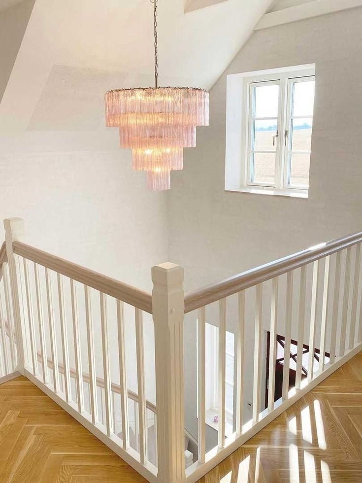 Modern Art Design 3/4/5/7-Tier Hand-blown Glass Tiered Chandelier-Nobipets