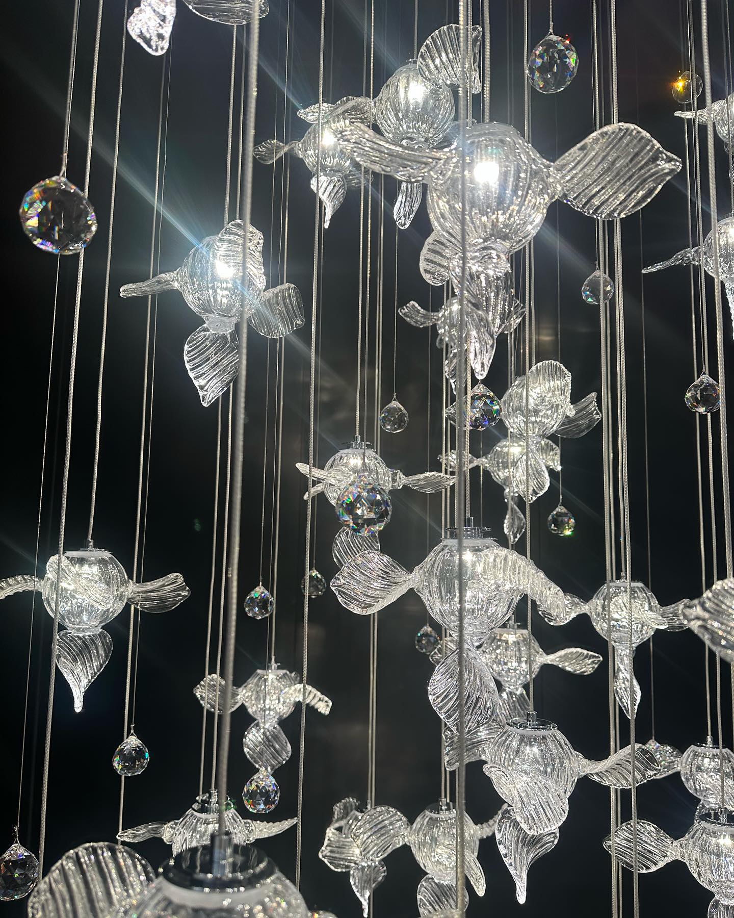 Modern Art Design Propeller-like Crystal Chandelier for Staircase/Villa/Foyer/High-ceiling Space-Nobipets
