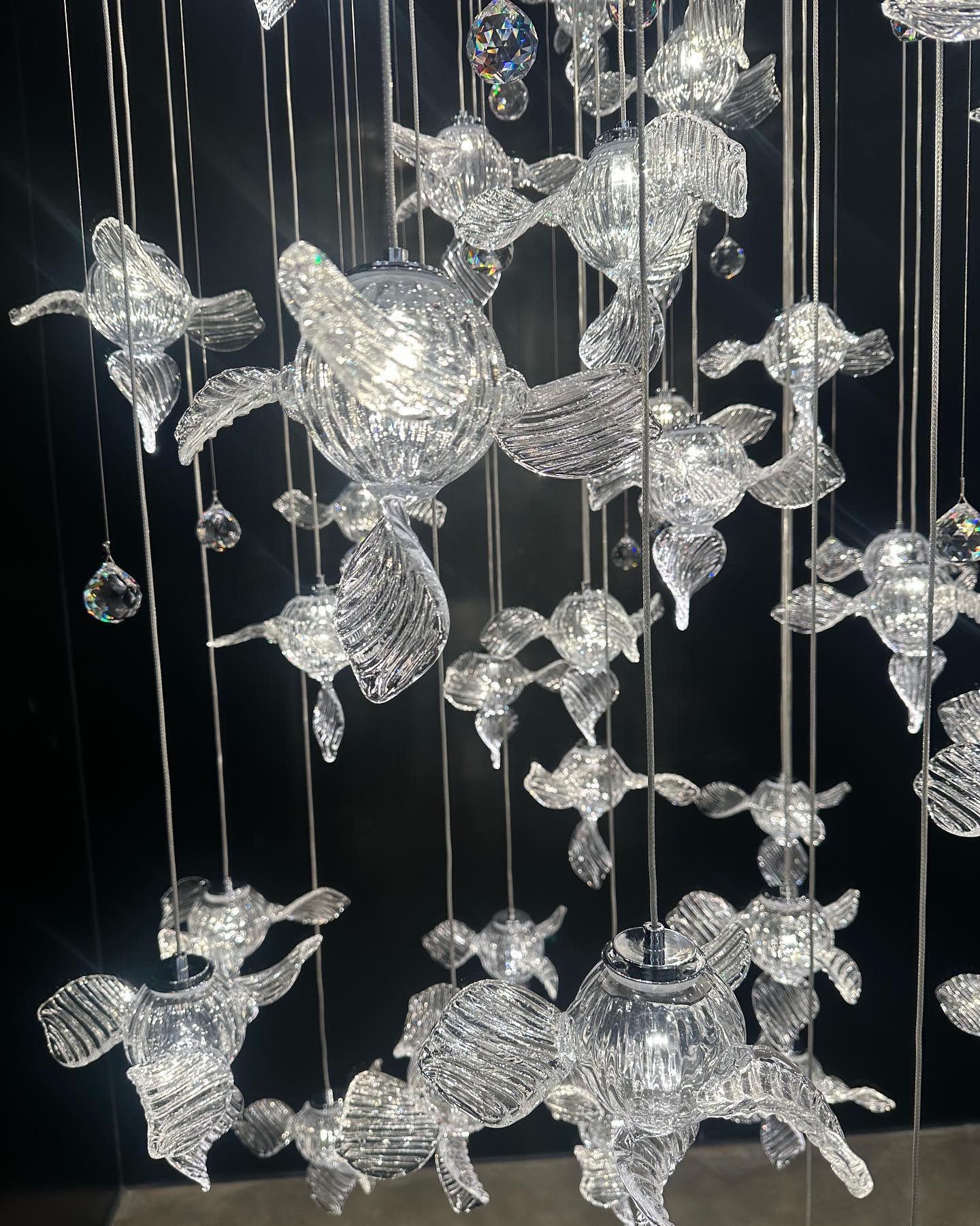 Modern Art Design Propeller-like Crystal Chandelier for Staircase/Villa/Foyer/High-ceiling Space-Nobipets