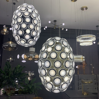 Modern Art Egg-shaped Chandelier Iconic Eyes LED Pendant Light For Dining Room/Living Room-Nobipets