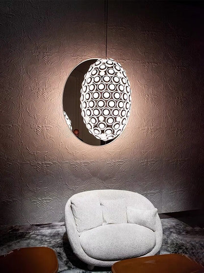 Modern Art Egg-shaped Chandelier Iconic Eyes LED Pendant Light For Dining Room/Living Room-Nobipets