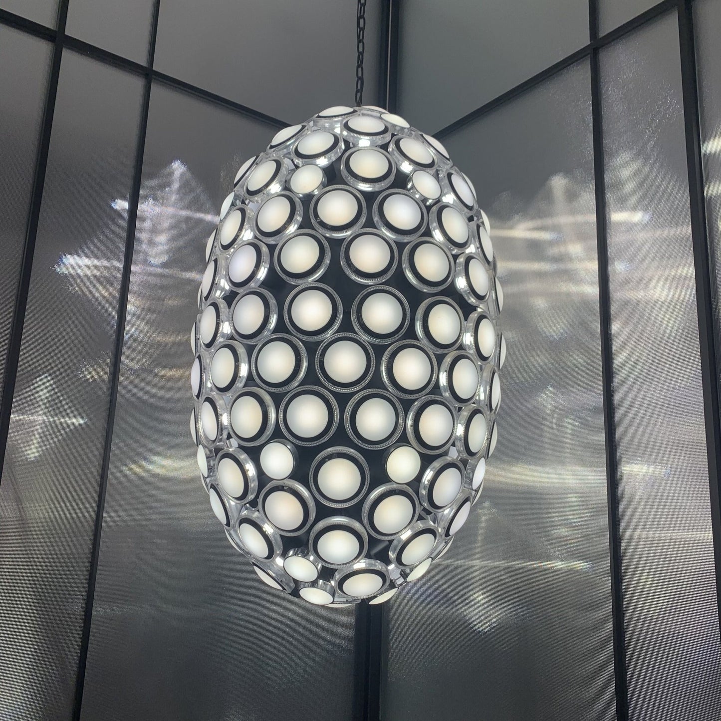 Modern Art Egg-shaped Chandelier Iconic Eyes LED Pendant Light For Dining Room/Living Room-Nobipets