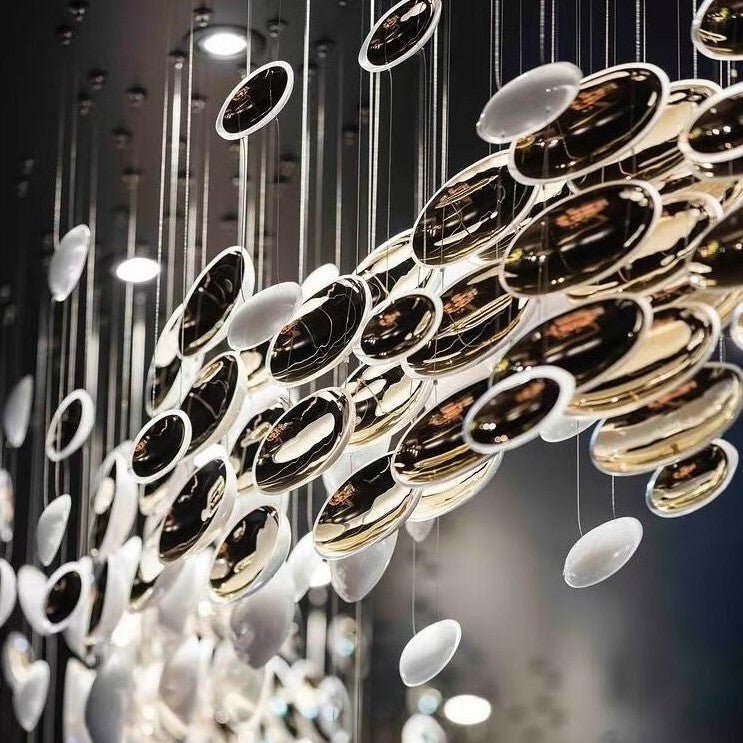 Modern Artistic Unique Golden Dragon Egg Chandelier for Staircase/ Sales Center/ Hotel-Nobipets
