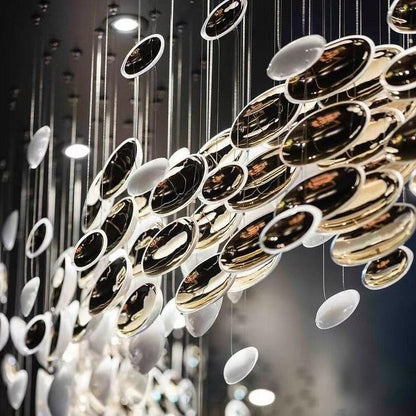 Modern Artistic Unique Golden Dragon Egg Chandelier for Staircase/ Sales Center/ Hotel-Nobipets