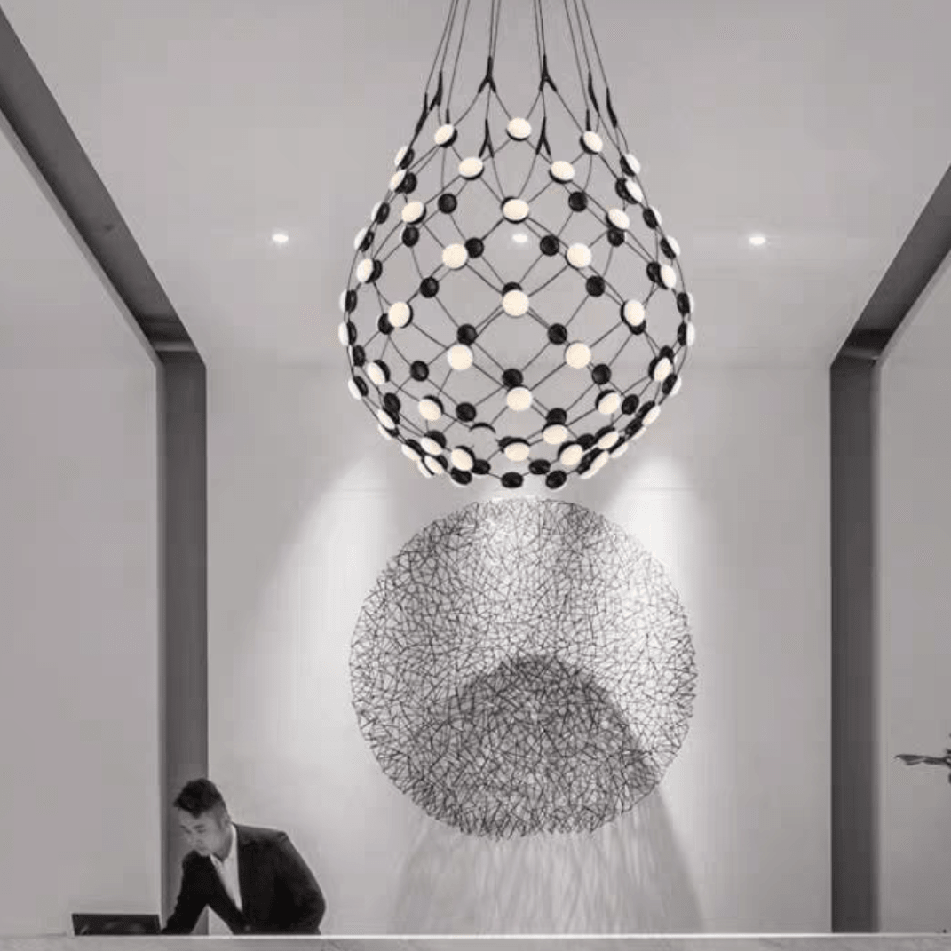 Modern Basket Chandelier for Living/Dining Room-Nobipets