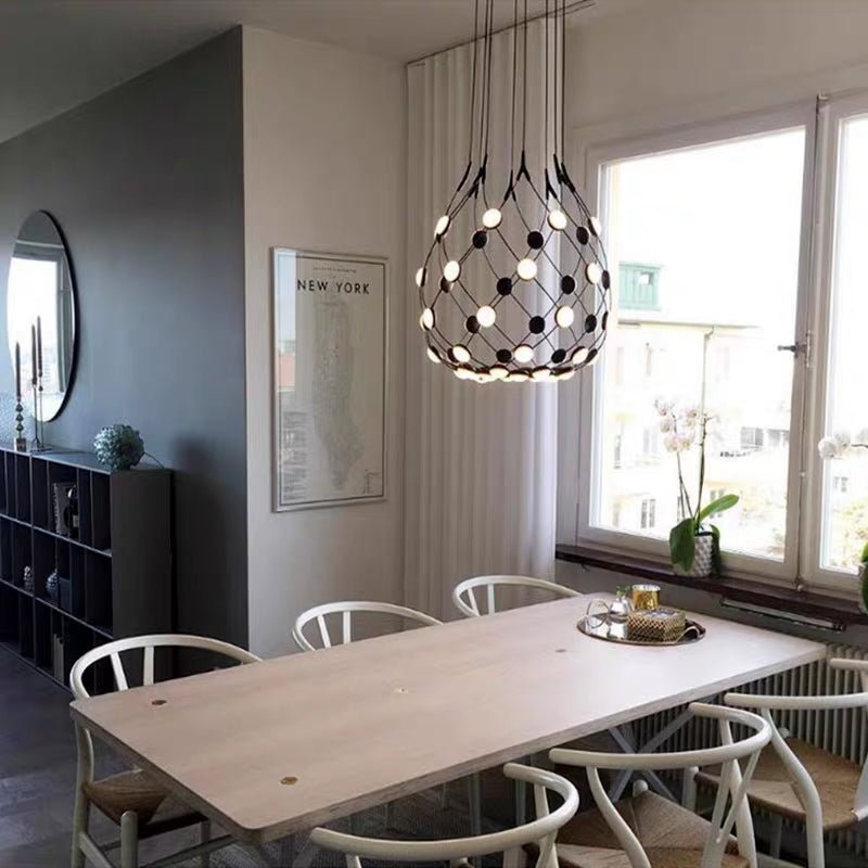 Modern Basket Chandelier for Living/Dining Room-Nobipets