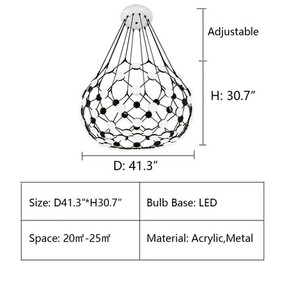 Modern Basket Chandelier for Living/Dining Room-Nobipets