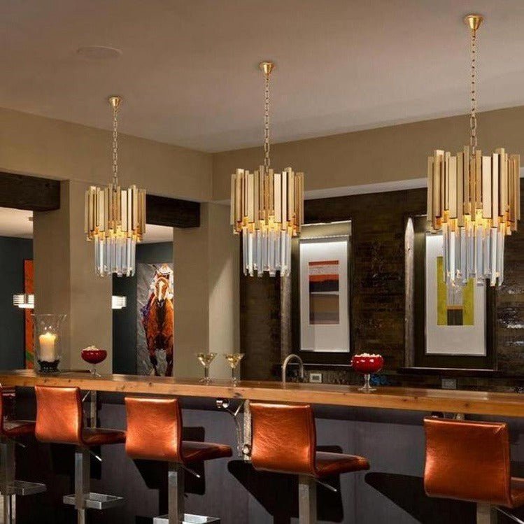 Modern Cream Crystal Pendant Chandelier-Nobipets