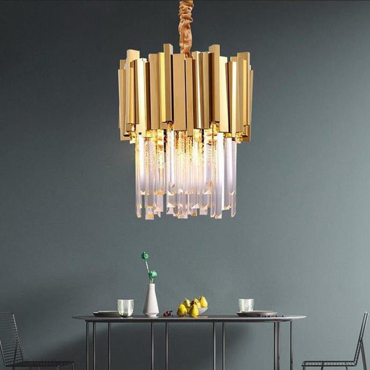 Modern Cream Crystal Pendant Chandelier-Nobipets