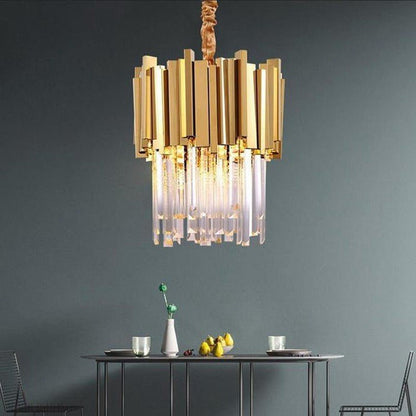 Modern Cream Crystal Pendant Chandelier-Nobipets