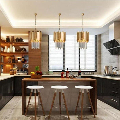 Modern Cream Crystal Pendant Chandelier-Nobipets
