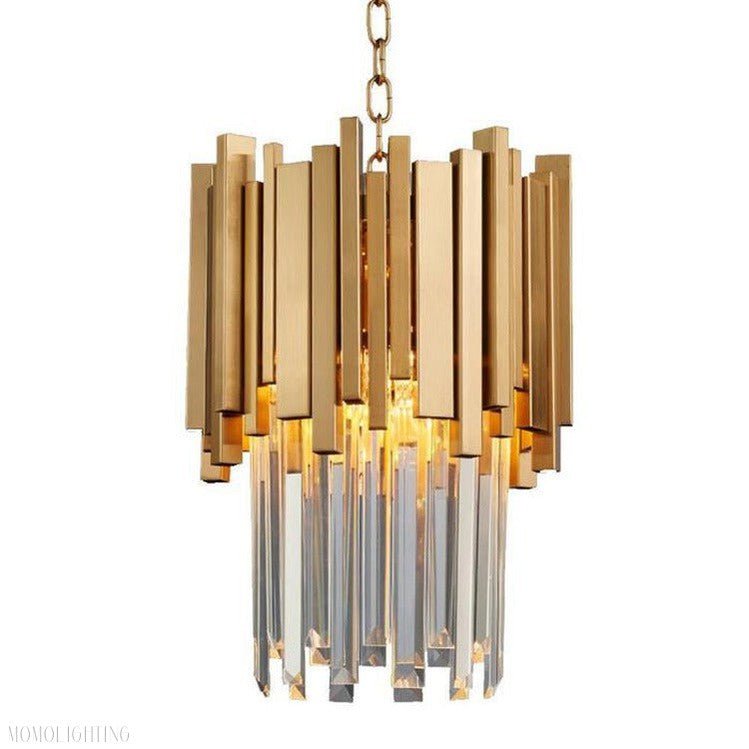 Modern Cream Crystal Pendant Chandelier-Nobipets