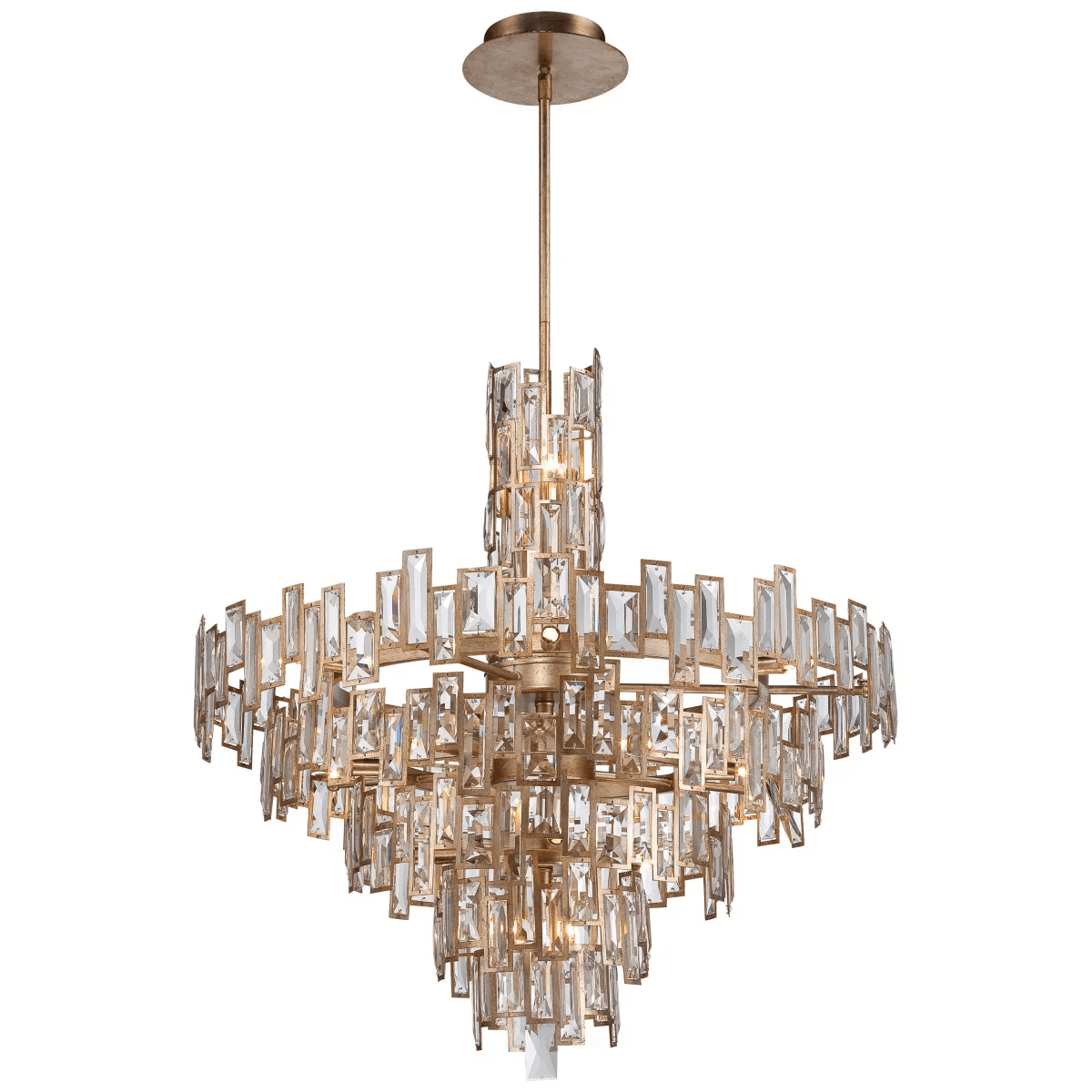 Modern Creative Art Design Multi-Tier Gyroscopic Crystal Chandelier-Nobipets