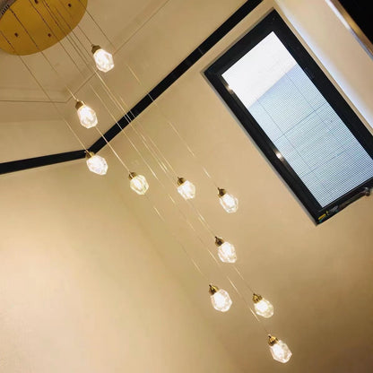 Modern Crystal Chandelier Foyer Living Room Droplight Hall Decoration Lights-Nobipets