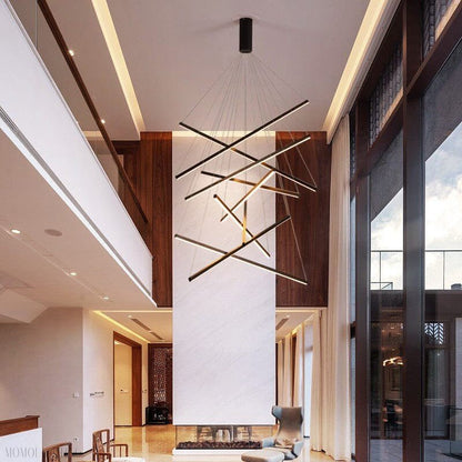 Modern Duplex Foyer & Staircase Chandelier-Nobipets
