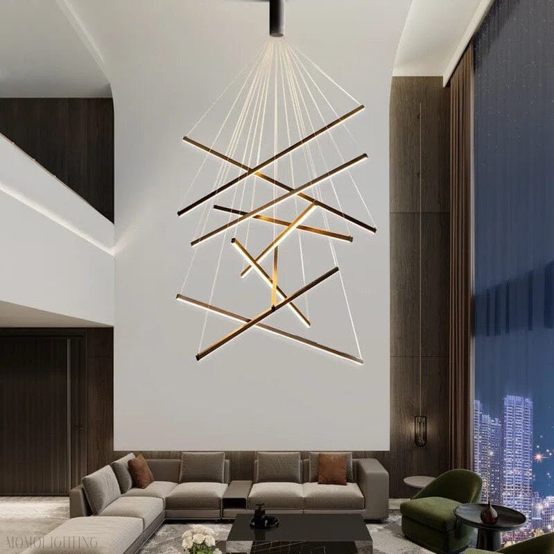 Modern Duplex Foyer & Staircase Chandelier-Nobipets