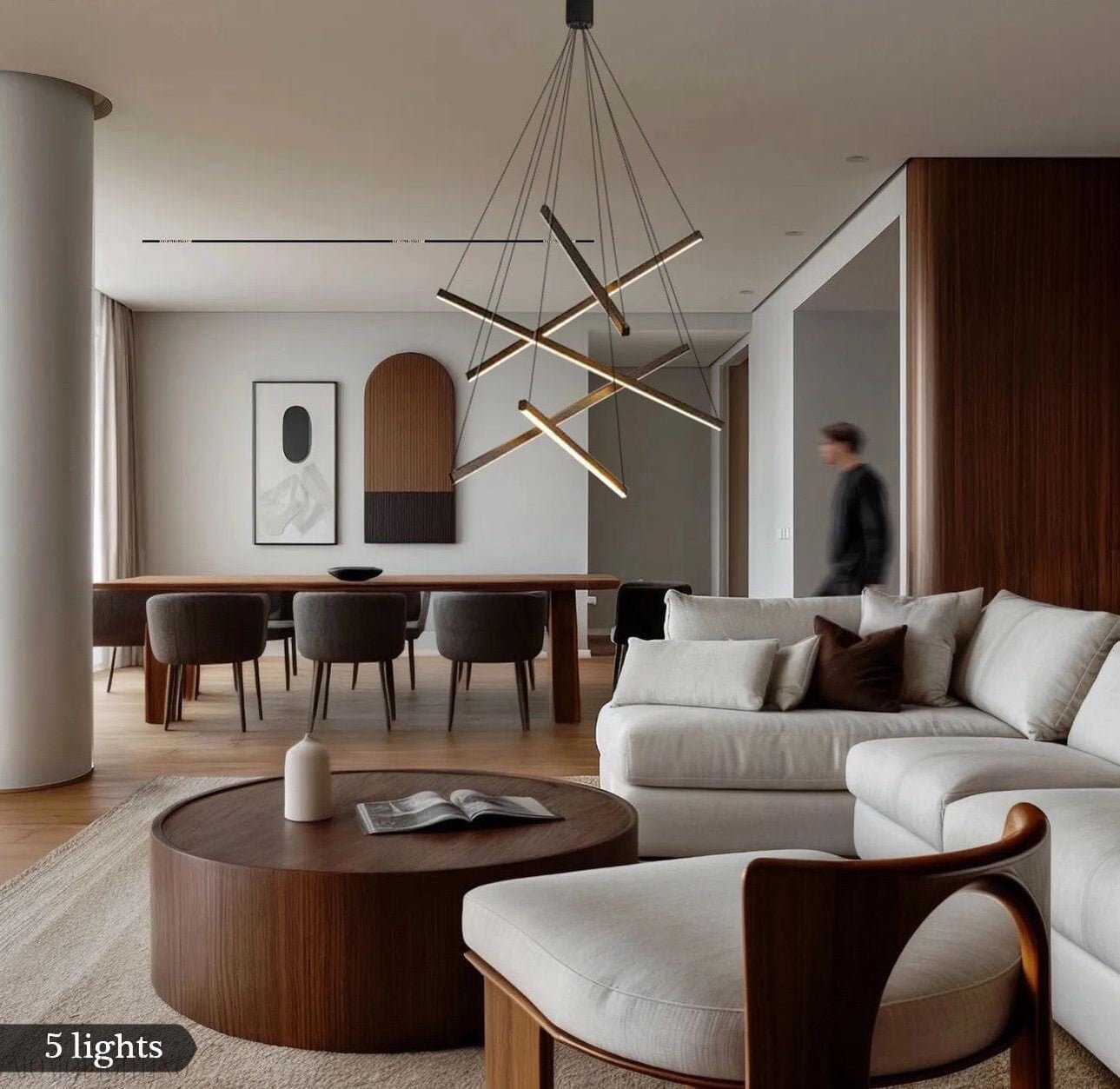 Modern Duplex Foyer & Staircase Chandelier-Nobipets