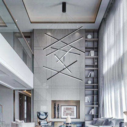 Modern Duplex Foyer & Staircase Chandelier-Nobipets