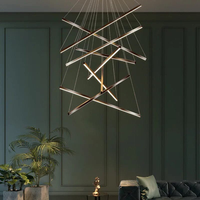 Modern Duplex Foyer & Staircase Chandelier-Nobipets