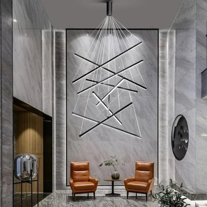 Modern Duplex Foyer & Staircase Chandelier-Nobipets