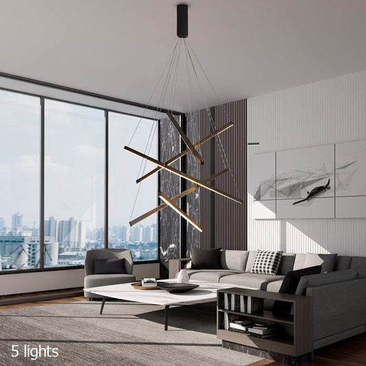 Modern Duplex Foyer & Staircase Chandelier-Nobipets