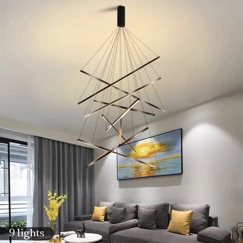 Modern Duplex Foyer & Staircase Chandelier-Nobipets