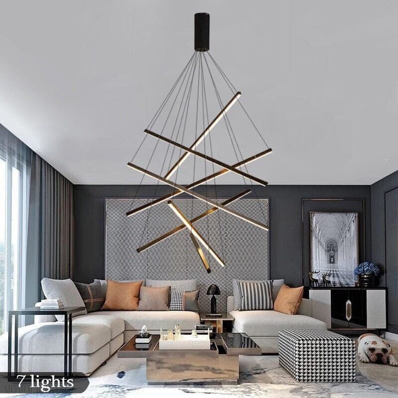 Modern Duplex Foyer & Staircase Chandelier-Nobipets