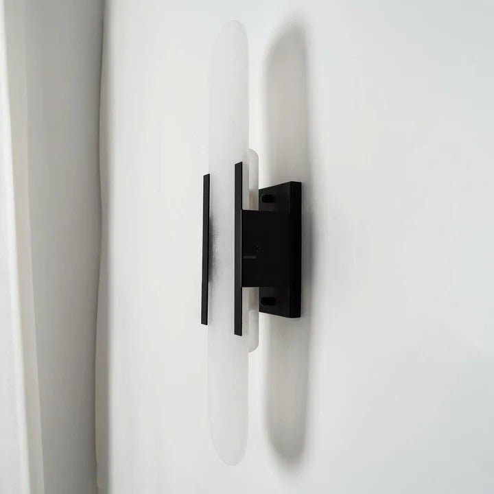 Modern Elongated Alabaster Linear Wall Sconce