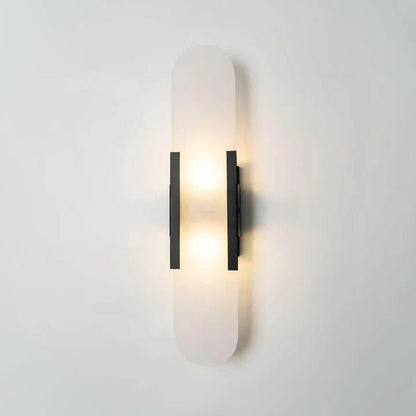 Modern Elongated Alabaster Linear Wall Sconce