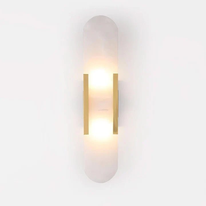 Modern Elongated Alabaster Linear Wall Sconce