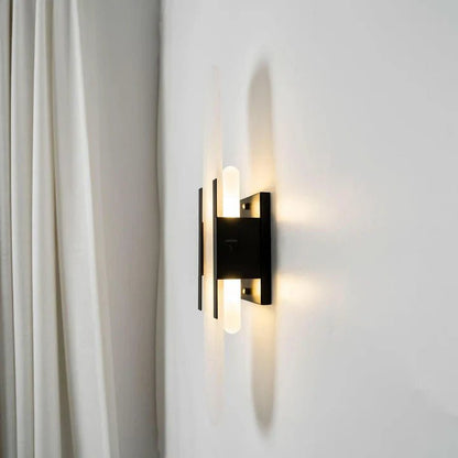 Modern Elongated Alabaster Linear Wall Sconce