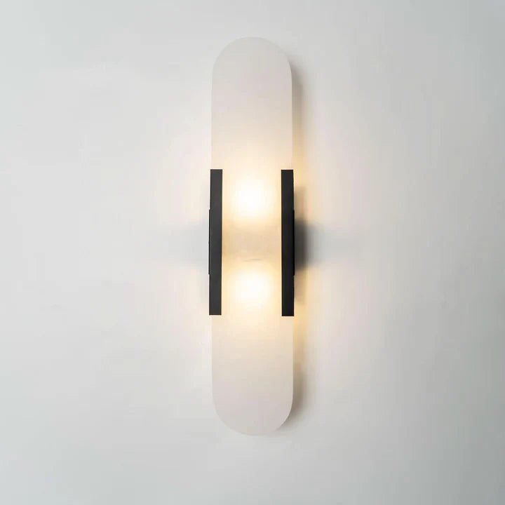Modern Elongated Alabaster Linear Wall Sconce