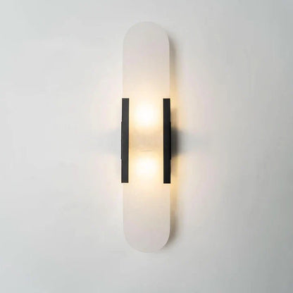 Modern Elongated Alabaster Linear Wall Sconce