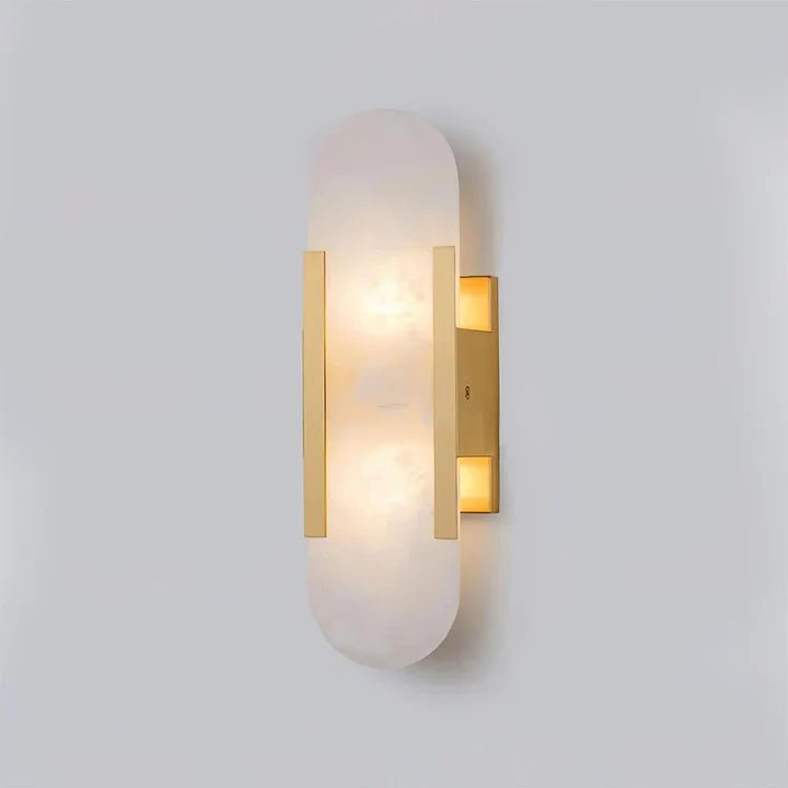 Modern Elongated Alabaster Linear Wall Sconce