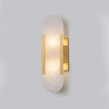 Modern Elongated Alabaster Linear Wall Sconce