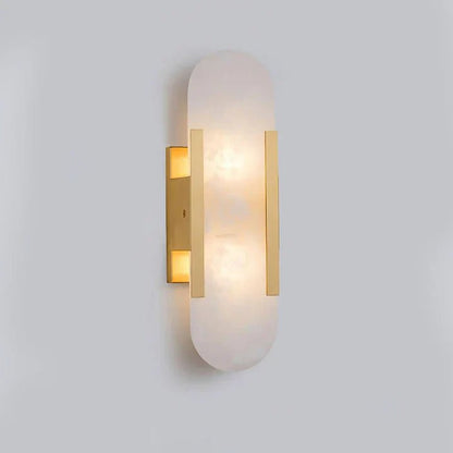 Modern Elongated Alabaster Linear Wall Sconce
