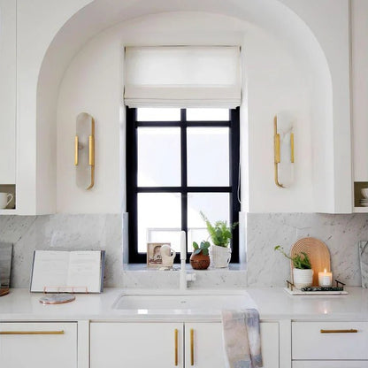 Modern Elongated Alabaster Linear Wall Sconce