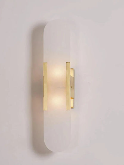 Modern Elongated Alabaster Linear Wall Sconce