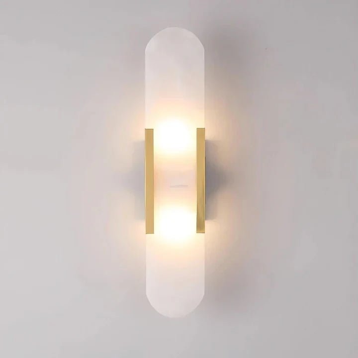 Modern Elongated Alabaster Linear Wall Sconce