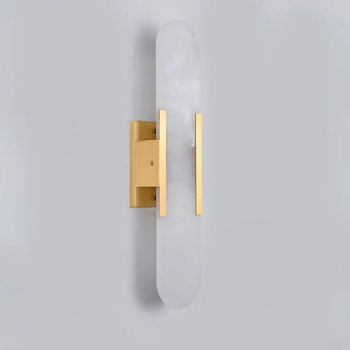 Modern Elongated Alabaster Linear Wall Sconce