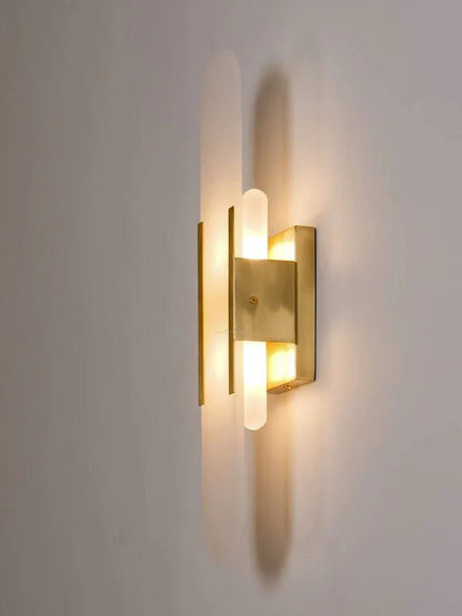 Modern Elongated Alabaster Linear Wall Sconce