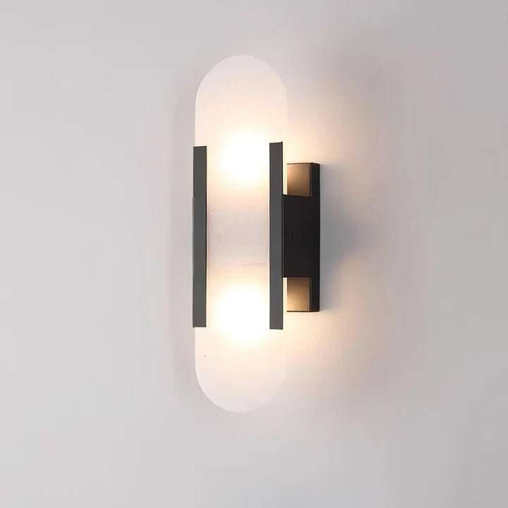 Modern Elongated Alabaster Linear Wall Sconce