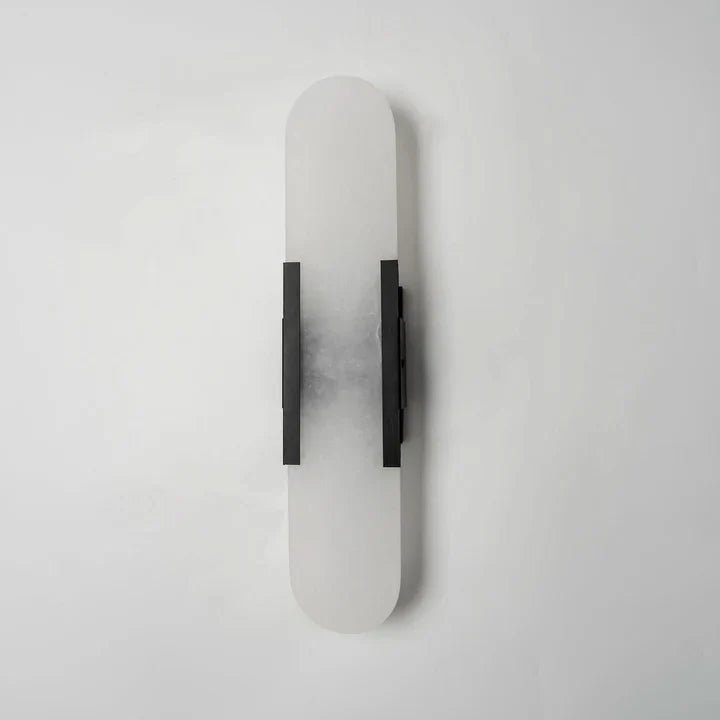 Modern Elongated Alabaster Linear Wall Sconce