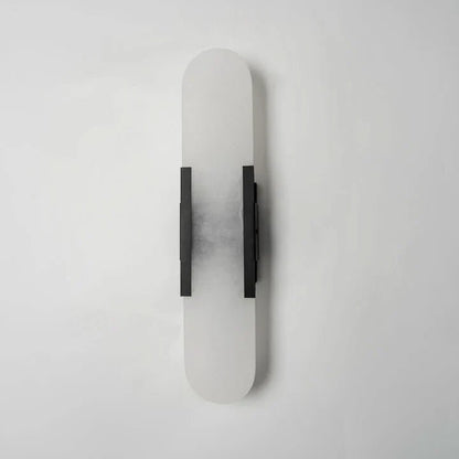 Modern Elongated Alabaster Linear Wall Sconce