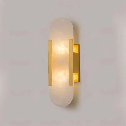 Modern Elongated Alabaster Linear Wall Sconce