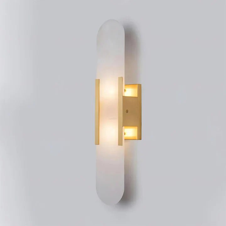 Modern Elongated Alabaster Linear Wall Sconce