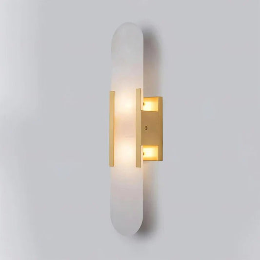 Modern Elongated Alabaster Linear Wall Sconce