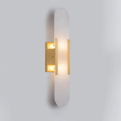 Modern Elongated Alabaster Linear Wall Sconce