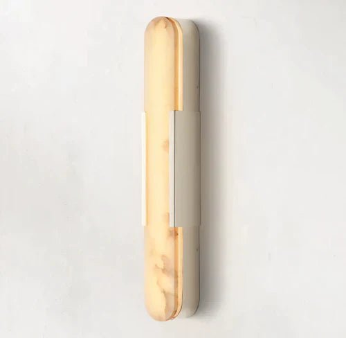 Modern Elongated Alabaster Linear Wall Sconce