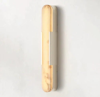 Modern Elongated Alabaster Linear Wall Sconce